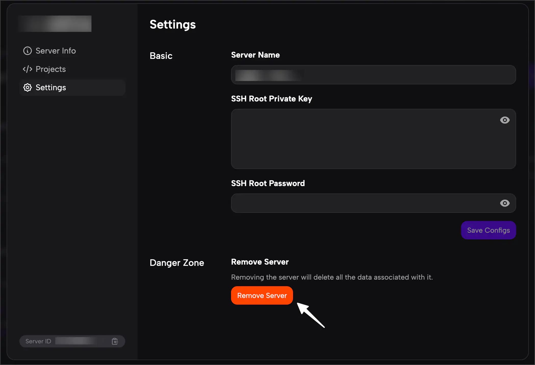 Remove Server